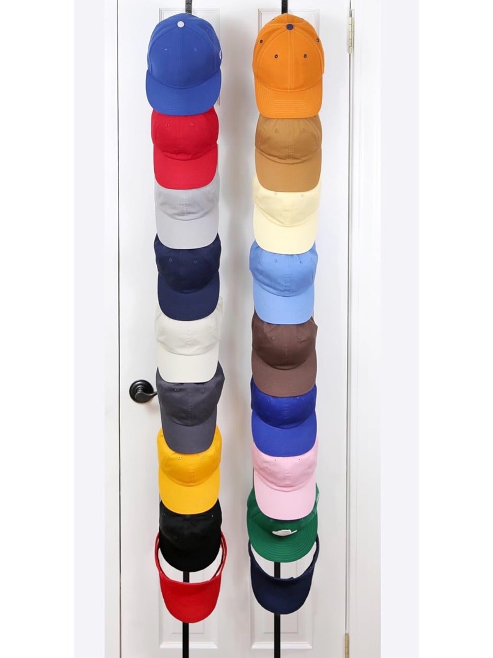 Door Hat & Visor Organizer - Over-the-Door Cap Rack set of 2